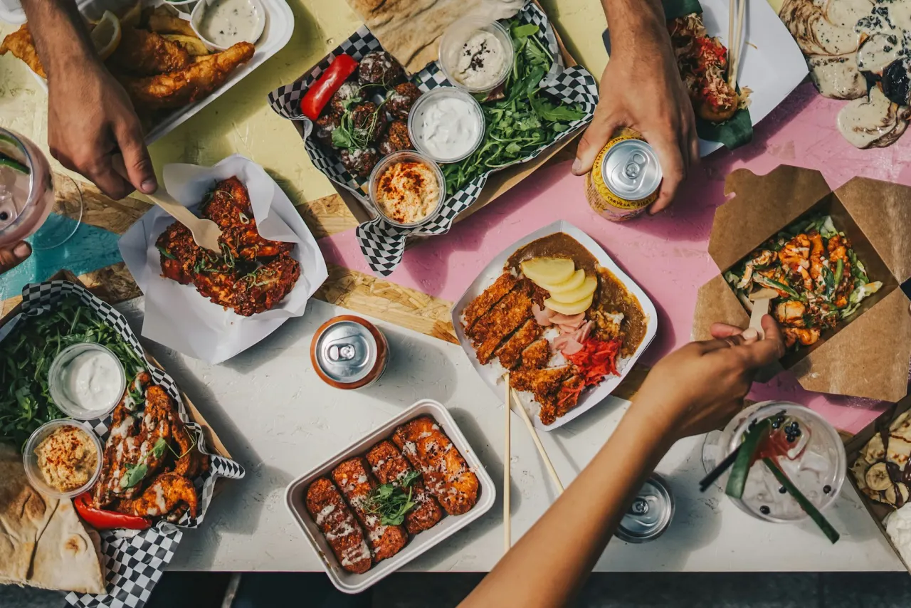 Friends sharing a meal